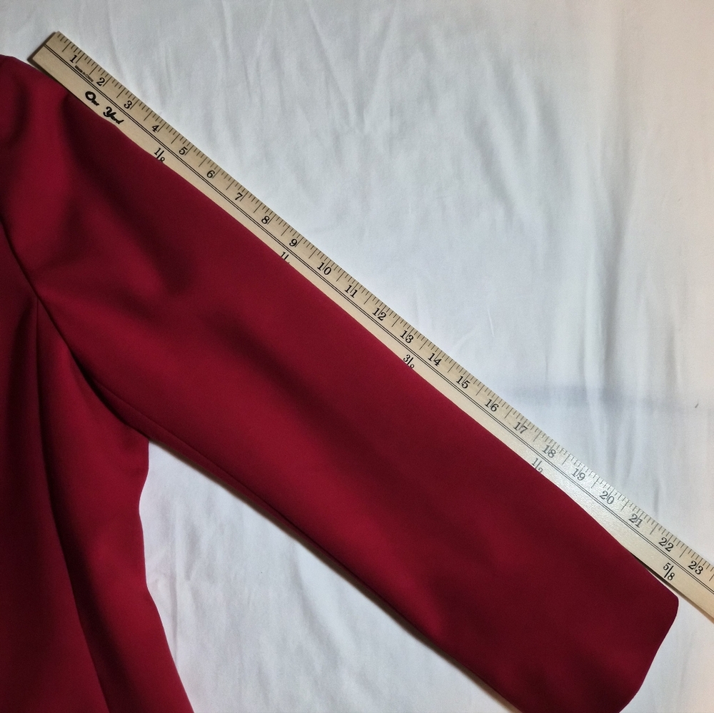 ​Talbots Red Power Suit Set - Fabric Woven in Italy 14P - Picture 15 of 16